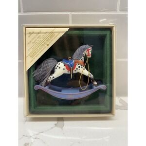 Hallmark 1984 Rocking Horse series Christmas Ornament with Original Box